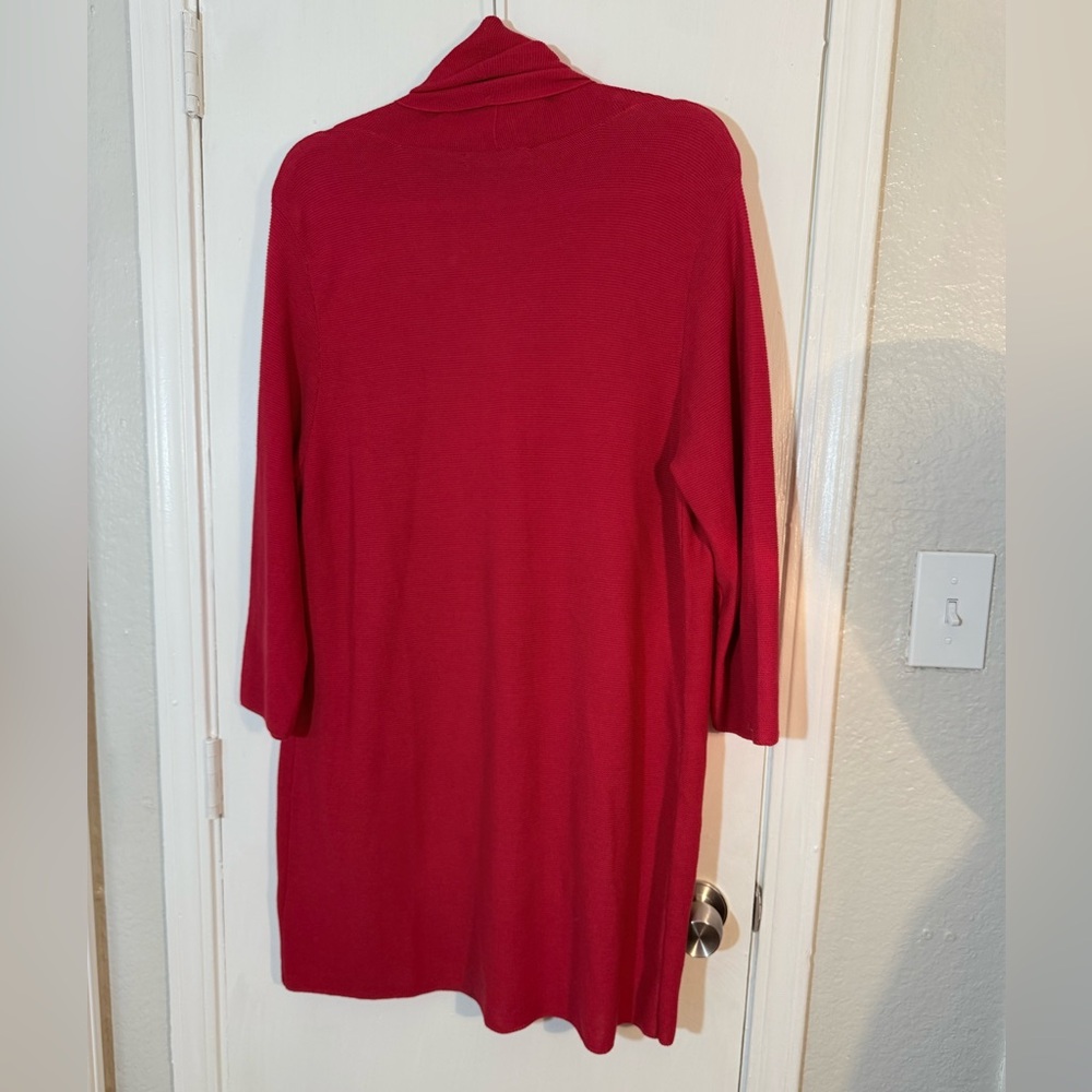 Peruvian Connection Rich Red Open Cardigan Size XL - Picture 6 of 9